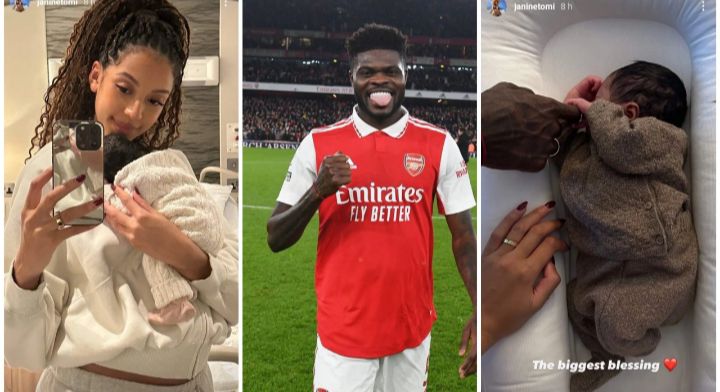 New Born Daughter Of Thomas Partey And His Girlfriend, Janine Surfaces