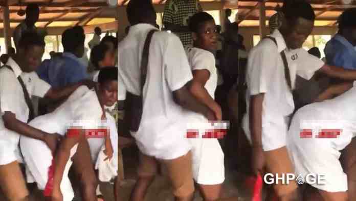WATCH VIDEO : Free SHS student seriously grinds colleague during powerful praises and worship at school