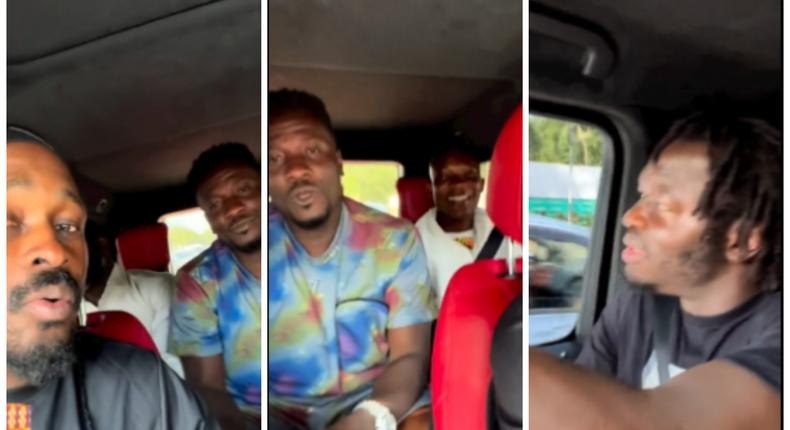 Gyan, Paintsil, and Muntari are seen driving around in a beautiful video.