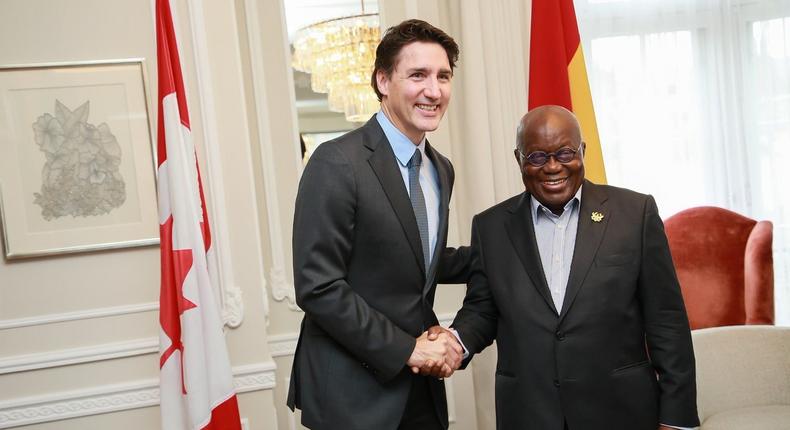 President Akufo-Addo's meeting with Prime Minister Trudeau has reaffirmed the long-standing friendship between Ghana and Canada.