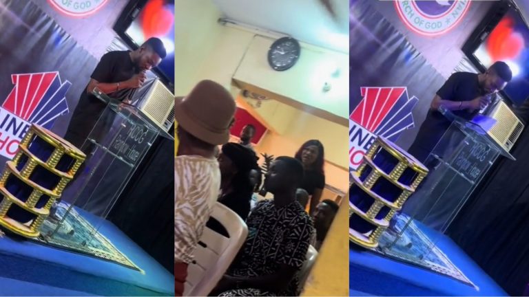 Young Lady Accuses Pastor Of Impregnating Her As She Storms Church During Live Service