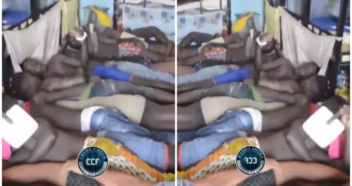 So sad!! Viral video of how Nsawam inmates sleep at night in a body-body arrangement surfaces