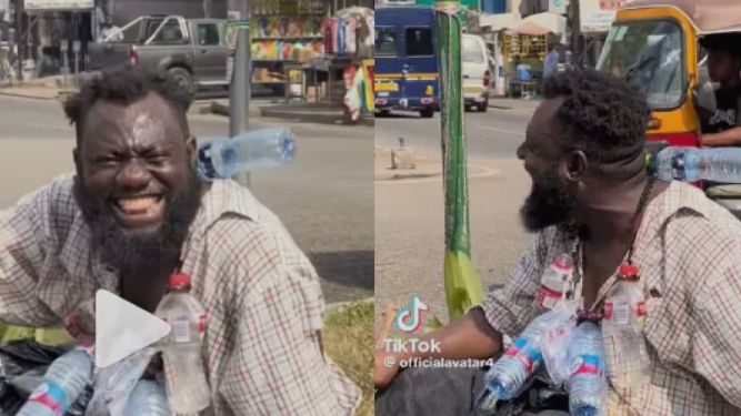 Sad news as Kumawood actor Papa Kumasi goes mad on the street